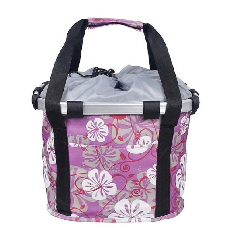 Bicycle Front Bag Basket Aluminum Alloy Foldable Basket, L