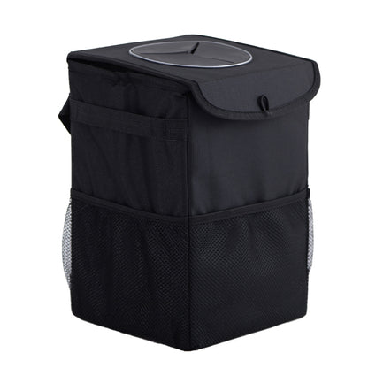 With Cover Car Trash Can Foldable Car Chair Back Trash Can Waterproof Box, Size:, 15 x 15 x 25cm, 20 x 20 x 30cm