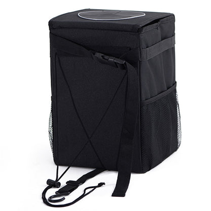 With Cover Car Trash Can Foldable Car Chair Back Trash Can Waterproof Box, Size:, 15 x 15 x 25cm, 20 x 20 x 30cm