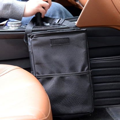 With Cover Car Trash Can Foldable Car Chair Back Trash Can Waterproof Box, Size:, 15 x 15 x 25cm, 20 x 20 x 30cm