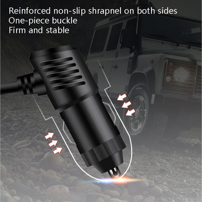 Car Cigarette Lighter Multi-Function Mobile Phone Charging USB Car Charge 12/24V Adapter Plug, Black Red