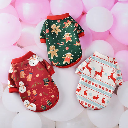 SD07031 Christmas Dog Clothes Cartoon Pet Small Dog Cat Sweater Clothes, S, M, L, XL