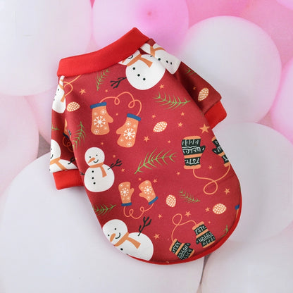 SD07031 Christmas Dog Clothes Cartoon Pet Small Dog Cat Sweater Clothes, S, M, L, XL