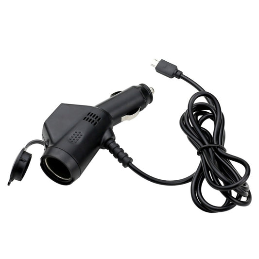 2 PCS Car 3 In 1 Charger With Cigarette Lighter Dual USB Interface With USB Mobile Phone Charging Cable, Black, White
