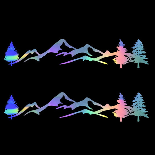 2 PCS D-791 Mountain Forest Car Sticker SUV Off-Road Vehicle Body Sticker Rear Windshield Car Sticker