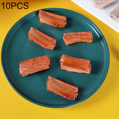 10 PCS Simulation Ribs Model Food Model Shoot Props, Caramel Color, Original Color