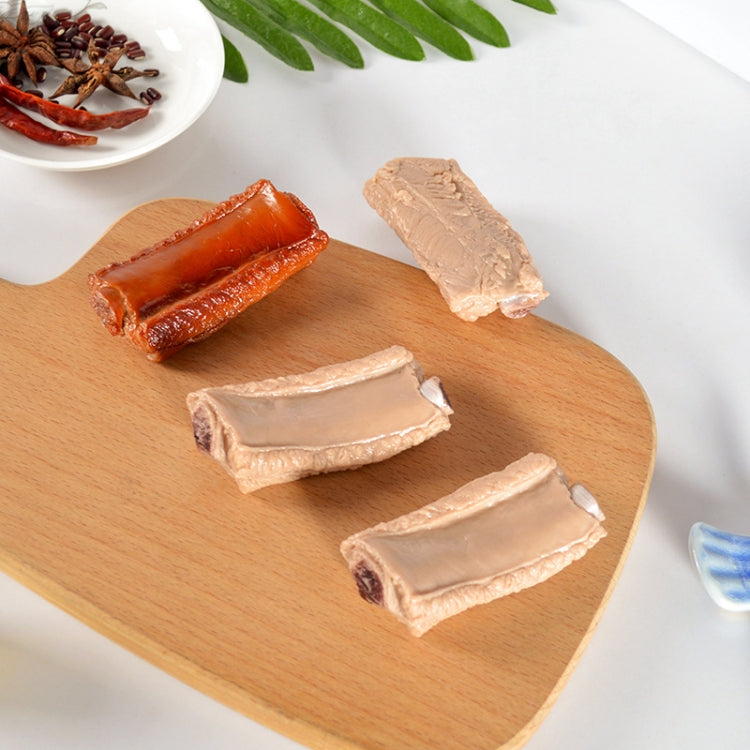 10 PCS Simulation Ribs Model Food Model Shoot Props, Caramel Color, Original Color