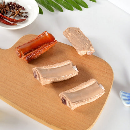 10 PCS Simulation Ribs Model Food Model Shoot Props, Caramel Color, Original Color