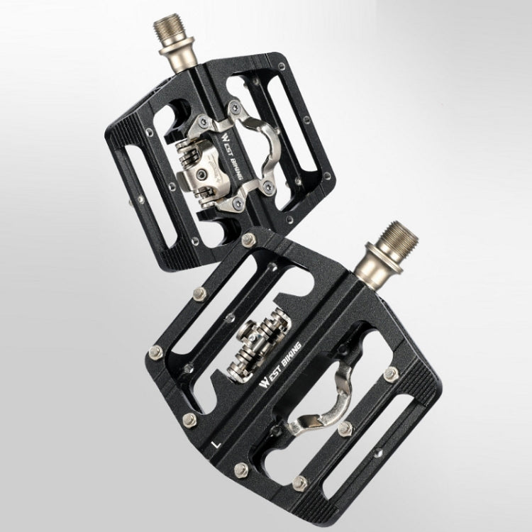 WEST BIKING Bicycle Aluminum Alloy Dual-Purpose Self-Locking Pedals, YP0802084