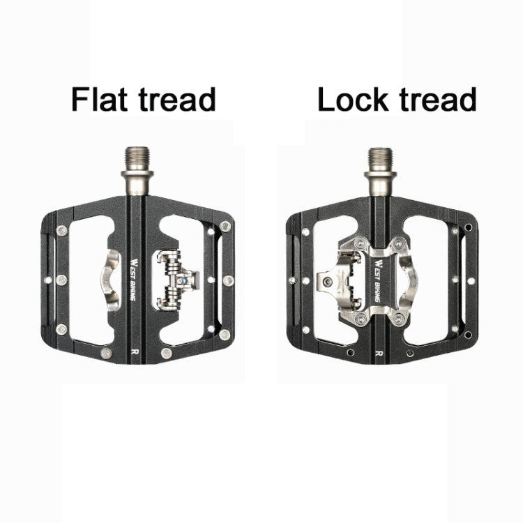 WEST BIKING Bicycle Aluminum Alloy Dual-Purpose Self-Locking Pedals, YP0802084
