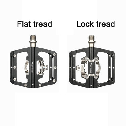 WEST BIKING Bicycle Aluminum Alloy Dual-Purpose Self-Locking Pedals, YP0802084