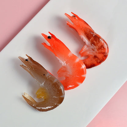 3 PCS Simulation Shrimp Camera Props Children Play House Toys, Big Red Shrimp, Big Green Shrimp, Big Grilled Shrimp