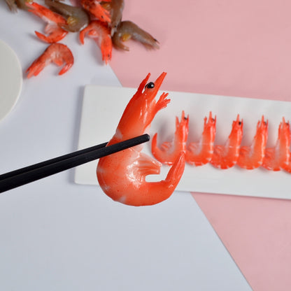3 PCS Simulation Shrimp Camera Props Children Play House Toys, Big Red Shrimp, Big Green Shrimp, Big Grilled Shrimp