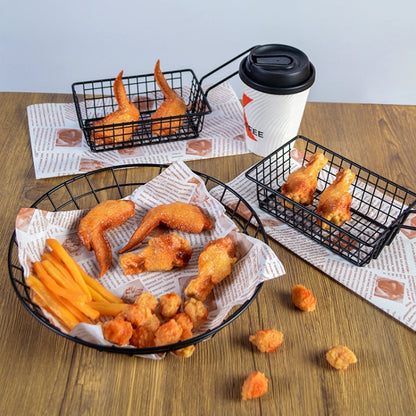 Simulation Food Model Toy Shooting Props, 3 PCS Chicken Leg Model, 3 PCS Chicken Wings Model, 3 PCS Chicken Leg Keychain, 3 PCS Chicken Wings Keychain, 10 PCS Chicken Rice Flower Model, 20 PCS French Fries Model