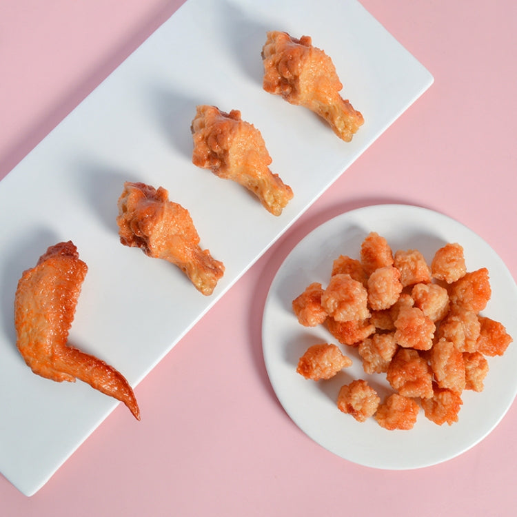 Simulation Food Model Toy Shooting Props, 3 PCS Chicken Leg Model, 3 PCS Chicken Wings Model, 3 PCS Chicken Leg Keychain, 3 PCS Chicken Wings Keychain, 10 PCS Chicken Rice Flower Model, 20 PCS French Fries Model