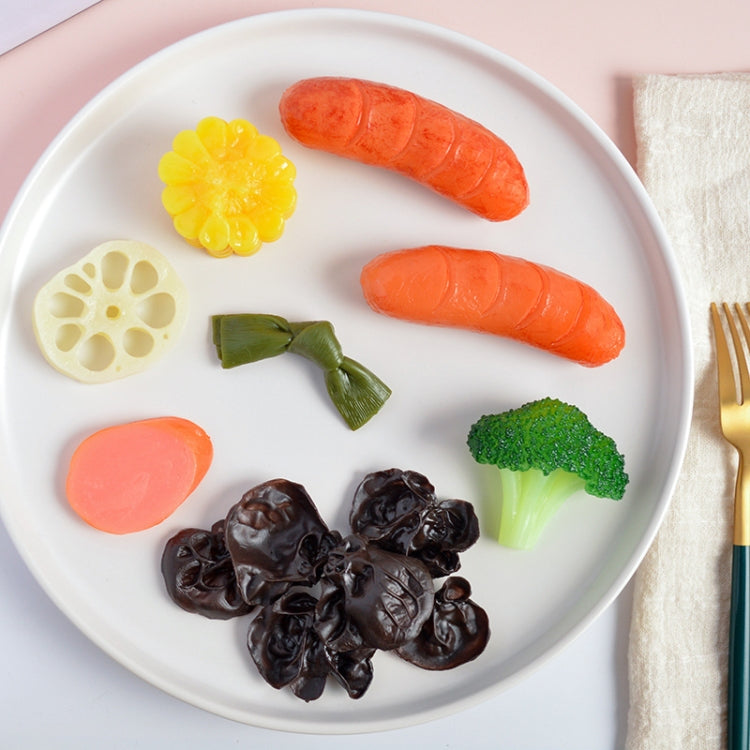 Simulation Food Model Photo Photography Props, 1 PC Brushed Steak, 1 PC Fragrant Steak, 1 PC Linger Steak, 2 PCS Chicken Wings, 3 PCS Poached Egg, 3 PCS Hot Dog, 3 PCS Squid, 3 PCS Pork Mouth, 4 PCS Broccoli, 4 PCS Mushroom, 4 PCS Corn, 10 PCS Kelp    ...