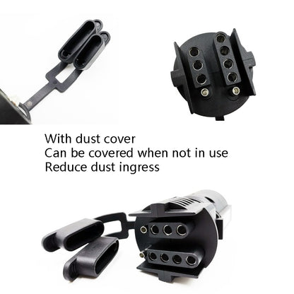 VP190U Route Trailer 7P Turn 4P 5P Plugs Double Row Plug US Plug, 7P Turn 4P 5P