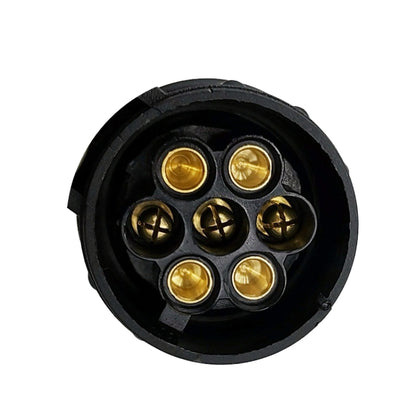 2 PCS VS1130E-M 13 Turn 7 Core Mini Converted Head Trailer RV Connector EU Plug, 13 Turn 7 Core