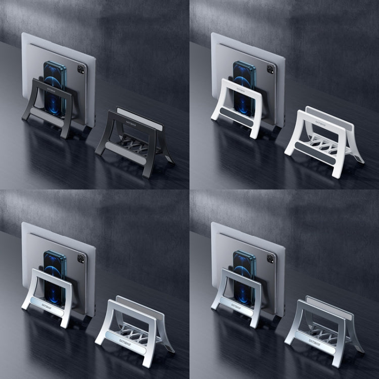 Oatsbasf 03671 Multifunctional Computer Tablet Cellphone Storage Bracket, Simple Version (Black), Simple Version (White), Deluxe Version (Silver), Deluxe Version (Gray)