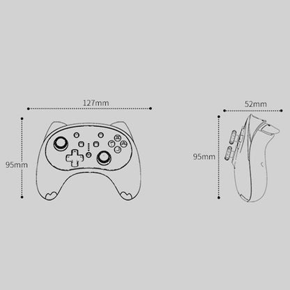 IINE Voice Wake-Up Bluetooth Handle Wireless Cat Shape Handle For Nintendo Switch, Blue, Orange Pink, Black White