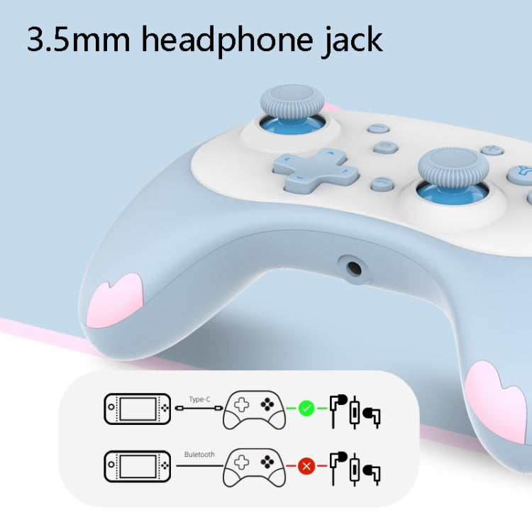 IINE Voice Wake-Up Bluetooth Handle Wireless Cat Shape Handle For Nintendo Switch, Blue, Orange Pink, Black White
