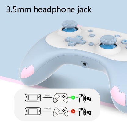 IINE Voice Wake-Up Bluetooth Handle Wireless Cat Shape Handle For Nintendo Switch, Blue, Orange Pink, Black White