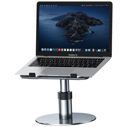 Oatsbasf 03597 Aluminum Alloy Notebook Heightening Bracket Notebook Computer Lifting Heat Dissipation Bracket Mobile Folding Table,Style:, Elite Version-Gray, Deluxe Edition-Silver