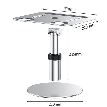Oatsbasf 03597 Aluminum Alloy Notebook Heightening Bracket Notebook Computer Lifting Heat Dissipation Bracket Mobile Folding Table,Style:, Elite Version-Gray, Deluxe Edition-Silver