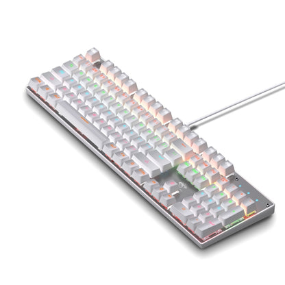 104 Keys Green Shaft RGB Luminous Keyboard Computer Game USB Wired Metal Mechanical Keyboard, Cabel Length:1.5m, Style:, Ordinary Version (White), Double Imposition Version (White Pink), Double Imposition Version (Pink White)...