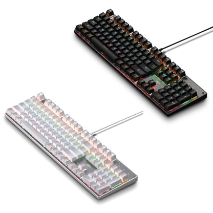 104 Keys Green Shaft RGB Luminous Keyboard Computer Game USB Wired Metal Mechanical Keyboard, Cabel Length:1.5m, Style:, Ordinary Version (White), Double Imposition Version (White Pink), Double Imposition Version (Pink White)...