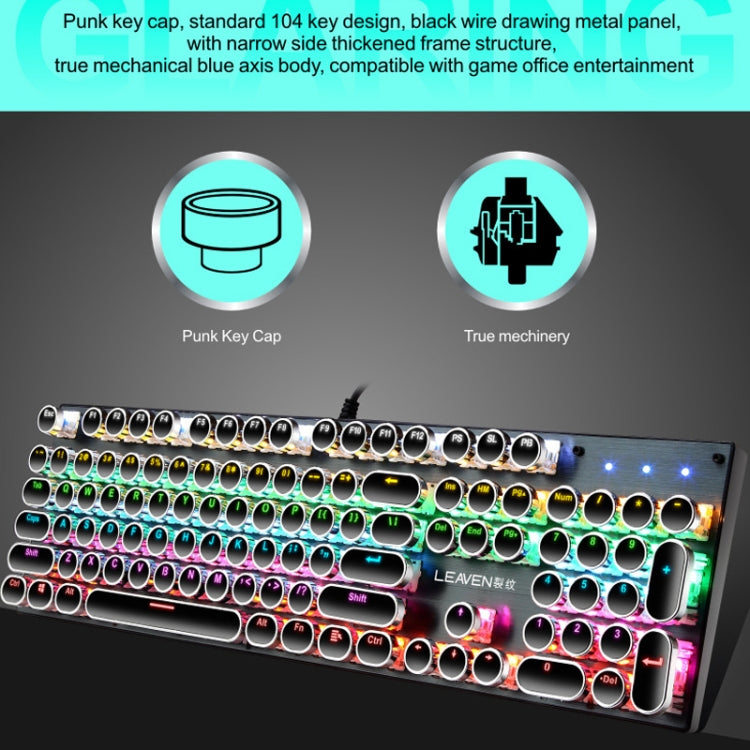 104 Keys Green Shaft RGB Luminous Keyboard Computer Game USB Wired Metal Mechanical Keyboard, Cabel Length:1.5m, Style:, Ordinary Version (White), Double Imposition Version (White Pink), Double Imposition Version (Pink White)...