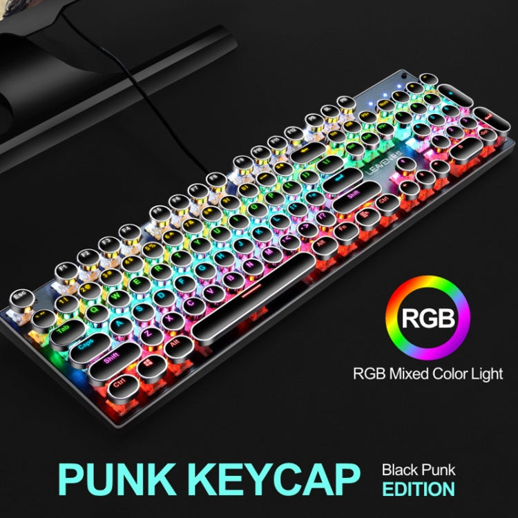 104 Keys Green Shaft RGB Luminous Keyboard Computer Game USB Wired Metal Mechanical Keyboard, Cabel Length:1.5m, Style:, Ordinary Version (White), Double Imposition Version (White Pink), Double Imposition Version (Pink White)...