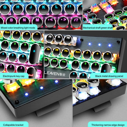 104 Keys Green Shaft RGB Luminous Keyboard Computer Game USB Wired Metal Mechanical Keyboard, Cabel Length:1.5m, Style:, Ordinary Version (White), Double Imposition Version (White Pink), Double Imposition Version (Pink White)...