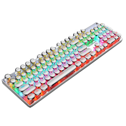 104 Keys Green Shaft RGB Luminous Keyboard Computer Game USB Wired Metal Mechanical Keyboard, Cabel Length:1.5m, Style:, Ordinary Version (White), Double Imposition Version (White Pink), Double Imposition Version (Pink White)...