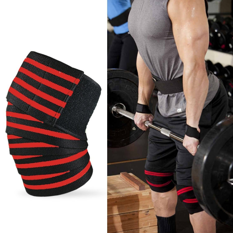 Nylon Four Stripes Bandage Wrapped Sports Knee Pads, Nylon Knee Pads(Black Red), Nylon Knee Pads (Black Yellow), Nylon Knee Pads (Black Light Blue), Nylon Knee Pads (Black Green), Nylon Knee Pads (Black Orange), Nylon Knee Pads (Black Ash)