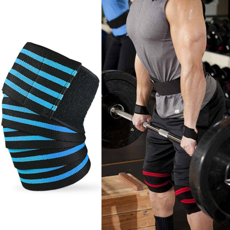 Nylon Four Stripes Bandage Wrapped Sports Knee Pads, Nylon Knee Pads(Black Red), Nylon Knee Pads (Black Yellow), Nylon Knee Pads (Black Light Blue), Nylon Knee Pads (Black Green), Nylon Knee Pads (Black Orange), Nylon Knee Pads (Black Ash)
