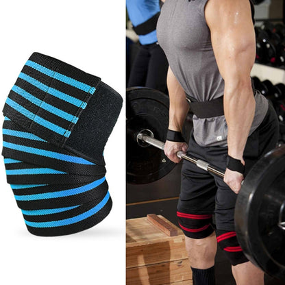 Nylon Four Stripes Bandage Wrapped Sports Knee Pads, Nylon Knee Pads(Black Red), Nylon Knee Pads (Black Yellow), Nylon Knee Pads (Black Light Blue), Nylon Knee Pads (Black Green), Nylon Knee Pads (Black Orange), Nylon Knee Pads (Black Ash)
