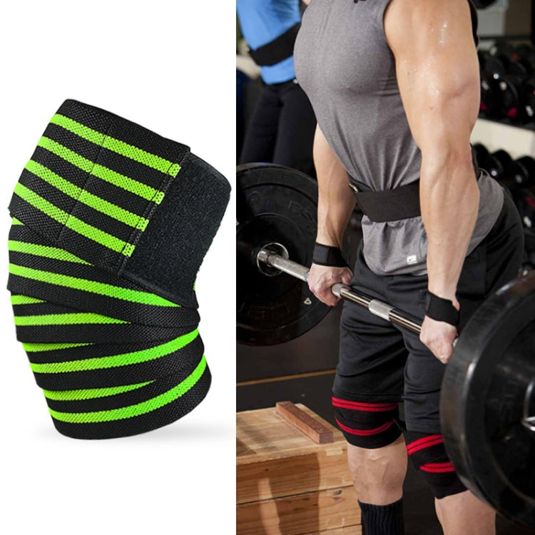 Nylon Four Stripes Bandage Wrapped Sports Knee Pads, Nylon Knee Pads(Black Red), Nylon Knee Pads (Black Yellow), Nylon Knee Pads (Black Light Blue), Nylon Knee Pads (Black Green), Nylon Knee Pads (Black Orange), Nylon Knee Pads (Black Ash)