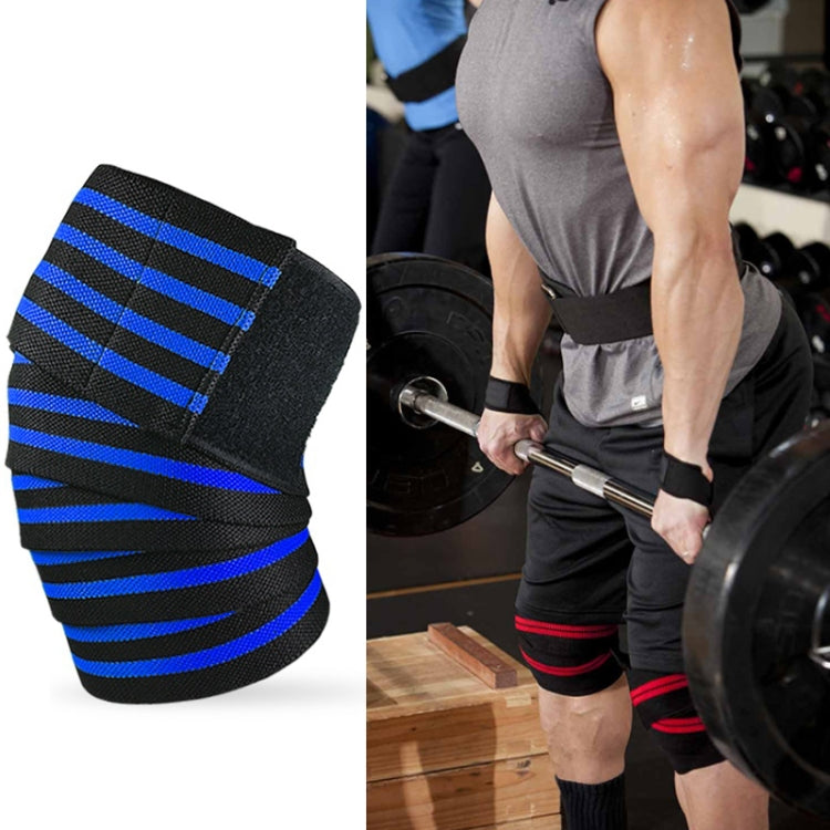 Nylon Four Stripes Bandage Wrapped Sports Knee Pads, Nylon Knee Pads(Black Red), Nylon Knee Pads (Black Yellow), Nylon Knee Pads (Black Light Blue), Nylon Knee Pads (Black Green), Nylon Knee Pads (Black Orange), Nylon Knee Pads (Black Ash)