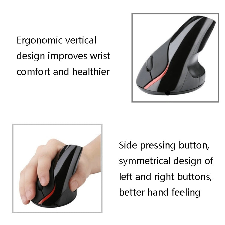 HH-111 5 Keys Wireless Vertical Charging Mouse Ergonomics Wrist Protective Mouse, Purple, Blue, Black, Iron Gray