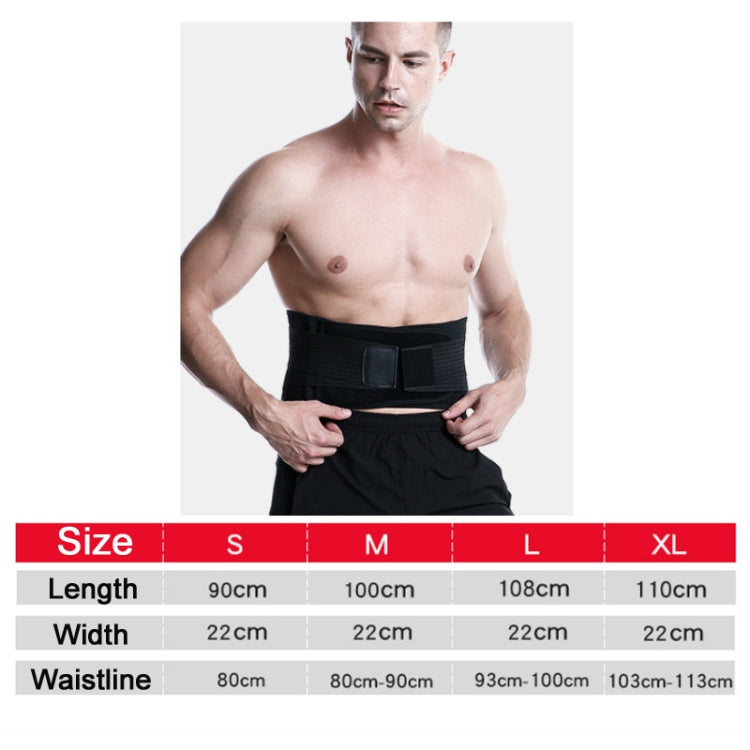 Webbing Breathable Waist Belt Squat Weightlifting Fitness Steel Plate Back Support Belt, S, M, L, XL
