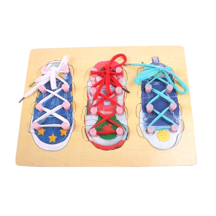 2 PCS Montessili Tie Shoelaces Puzzle Educational Early Education Toys, 2 PCS Montessili Tie Shoelaces