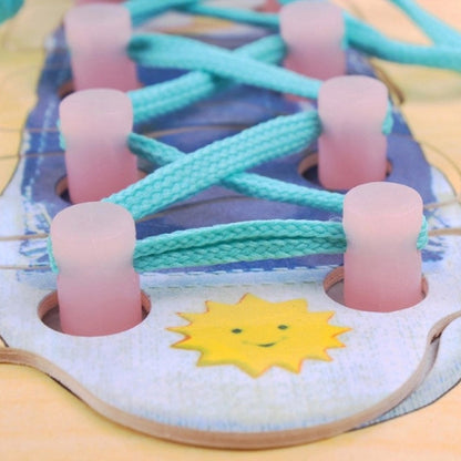 2 PCS Montessili Tie Shoelaces Puzzle Educational Early Education Toys, 2 PCS Montessili Tie Shoelaces