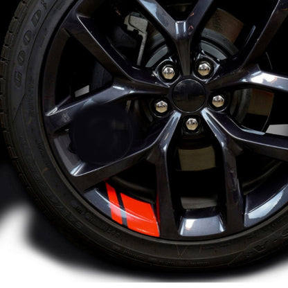 3 Sets Car Wheel Reflective Stickers 18-21 Inch General Decorative Sticker Line Sticker, Red, White, Yellow, Blue, Green, Black