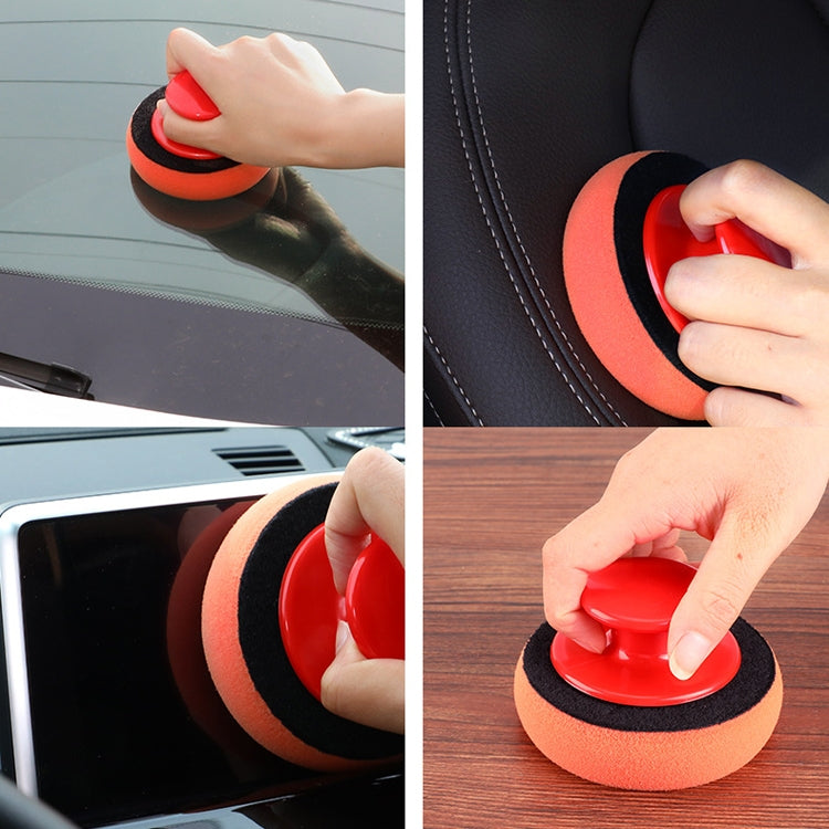 3 Sets Handle Polished Waxing Sponge Car Waxing Wash Tool, Waxing Sponge