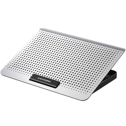 ICE COOREL Laptop Aluminum Alloy Radiator Fan Silent Notebook Cooling Bracket, Space Silver, Six-Fan Space Silver, Six-Fan Tungsten Gold Black