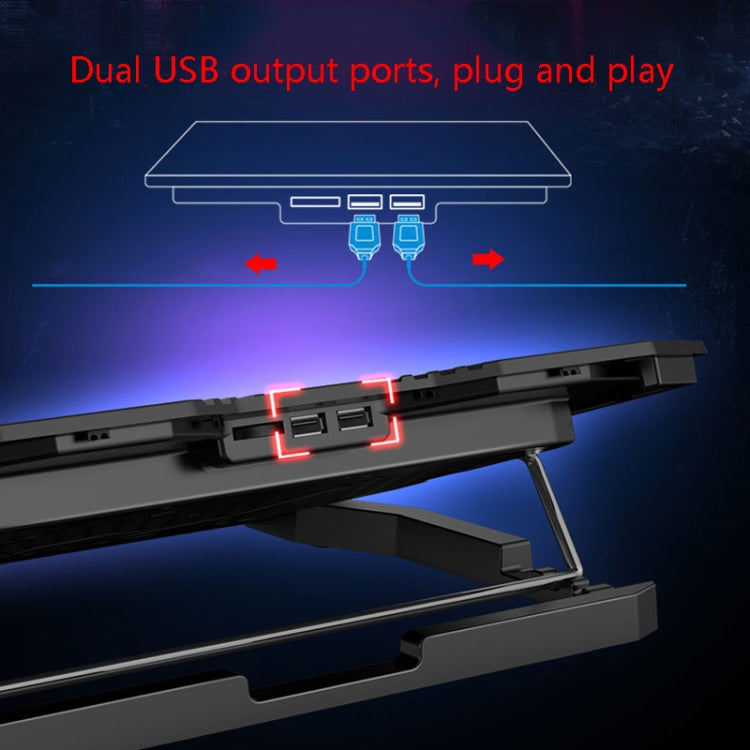 ICE COOREL K5 Laptop Radiator Computer Cooling Bracket, Standard Version (Black Blue), Touch Version (Black Red), Touch Version (Black Blue)