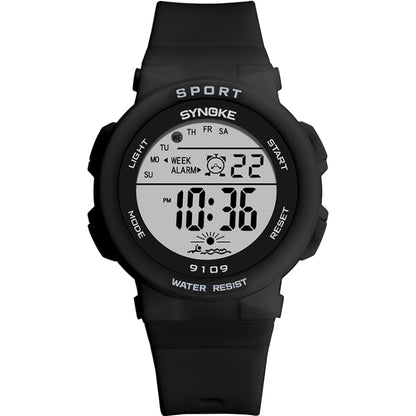 SYNOKE 9109 Student Multifunctional Waterproof Colorful Luminous Electronic Watch, Black, Pink, White, Lake Green