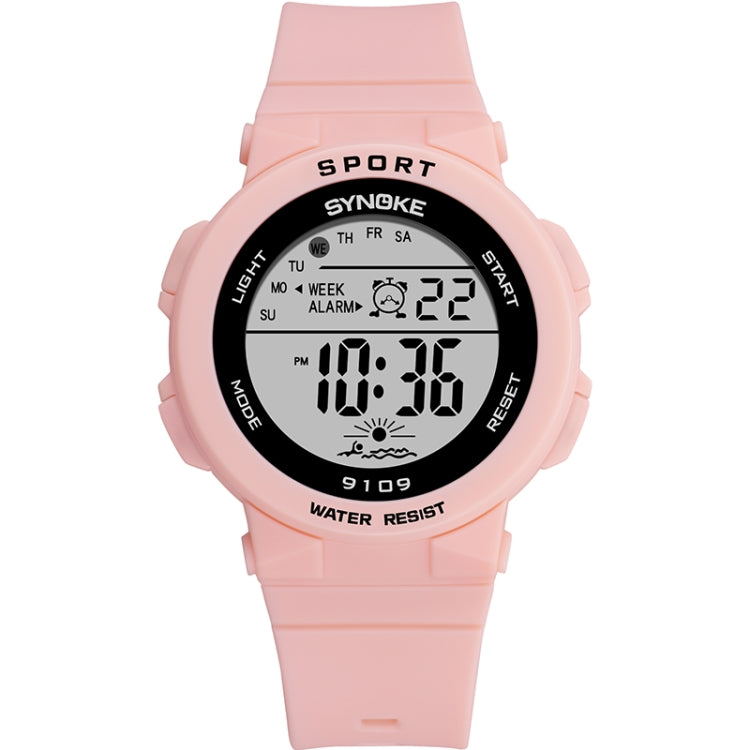 SYNOKE 9109 Student Multifunctional Waterproof Colorful Luminous Electronic Watch, Black, Pink, White, Lake Green