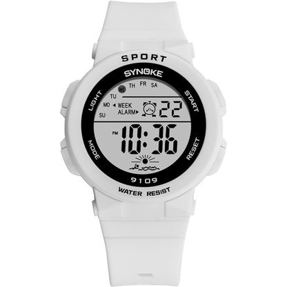 SYNOKE 9109 Student Multifunctional Waterproof Colorful Luminous Electronic Watch, Black, Pink, White, Lake Green
